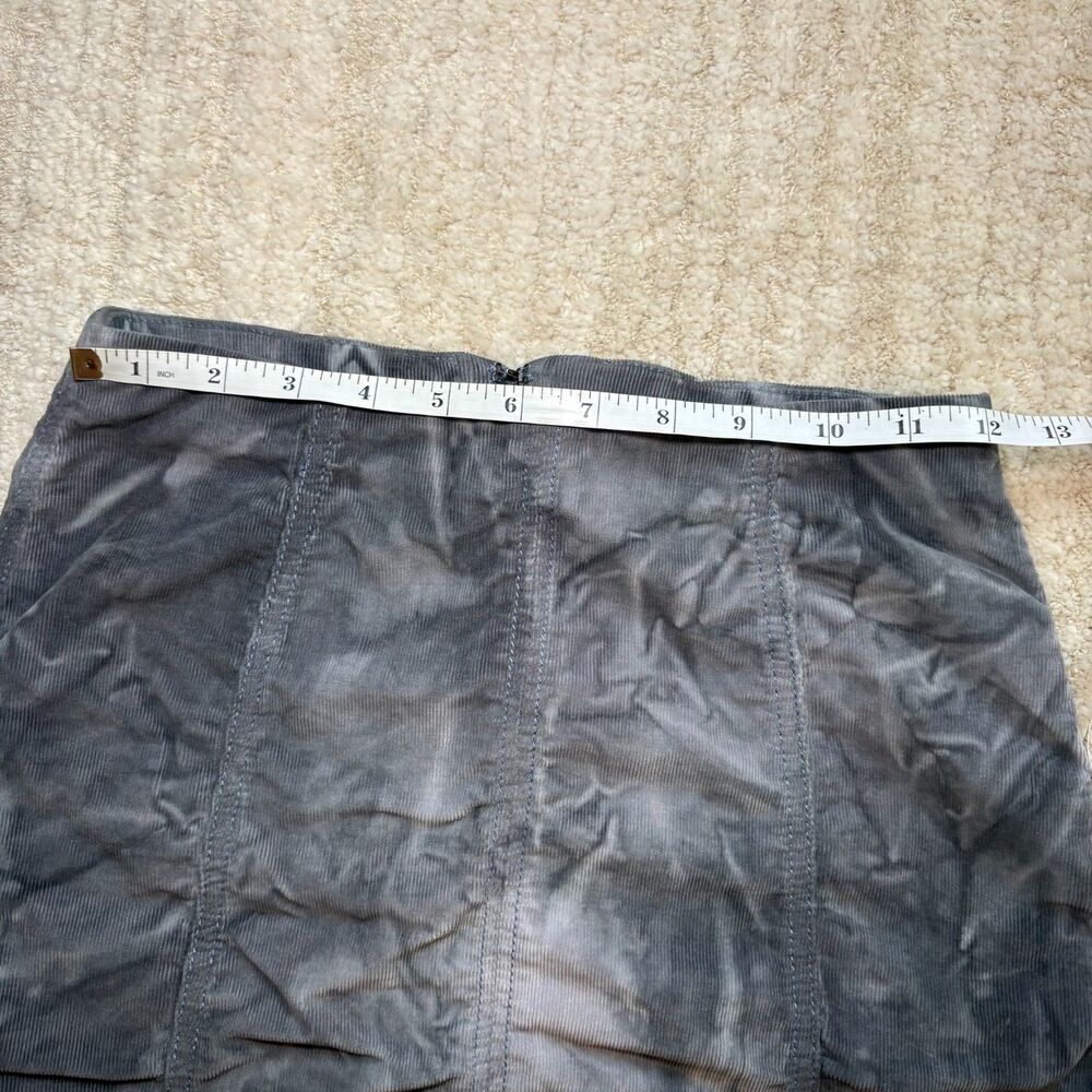 Free People Modern Femme Corduroy Mini Skirt - Charcoal Grey - Size 4 - Picture 5 of 8